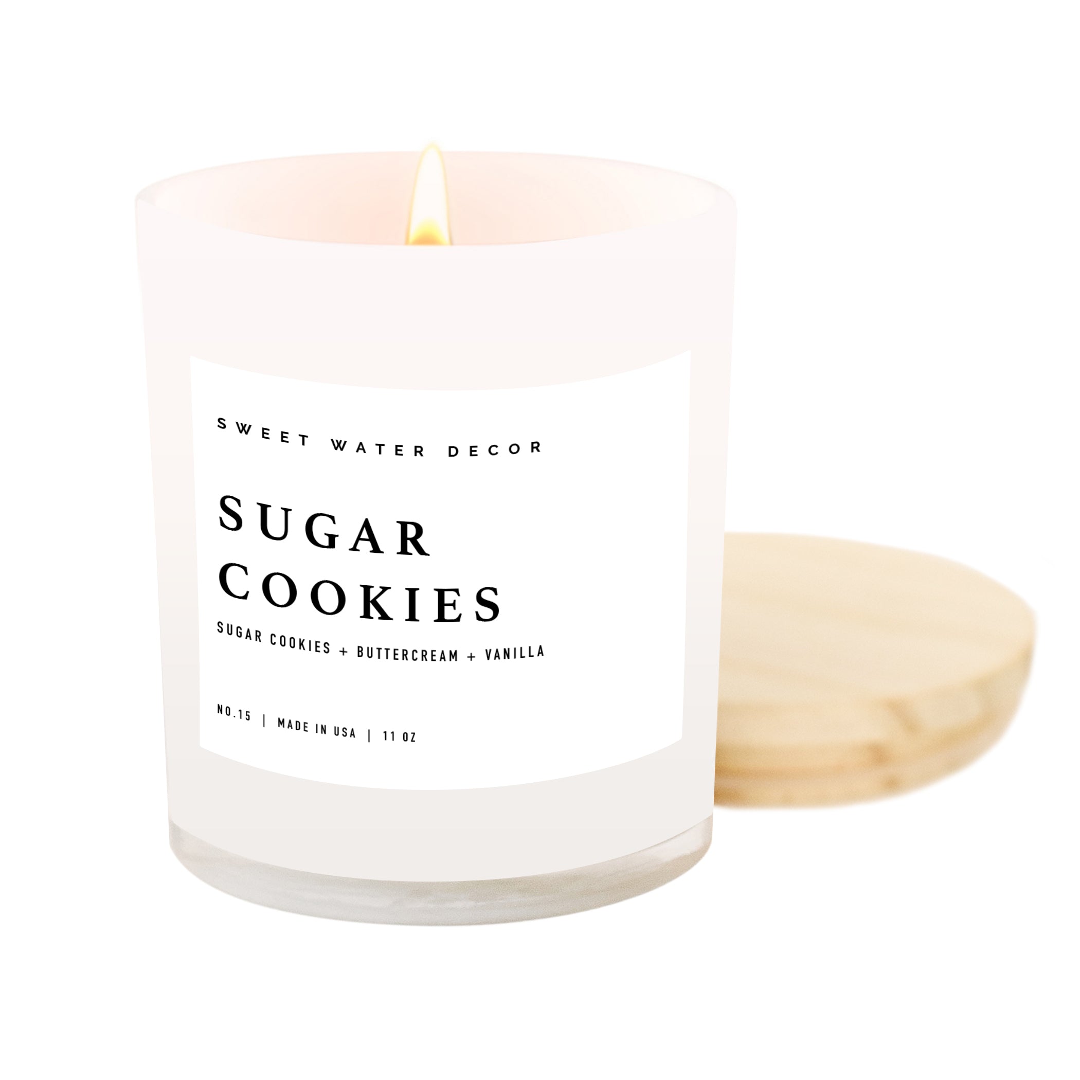 Sugar Cookie soy candle with crackling wood wick – Piper & Harlow  Collections