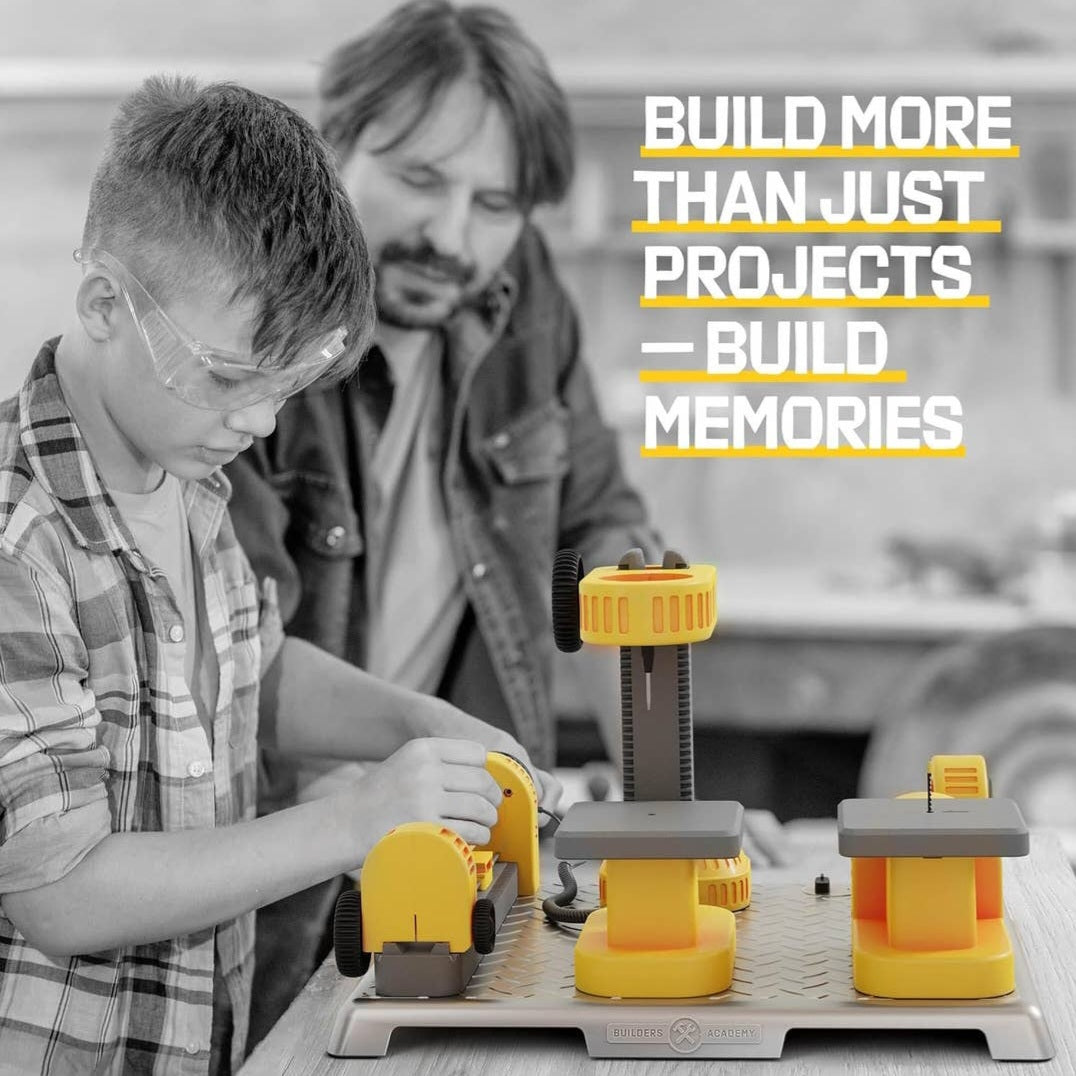 4 in 1 Woodworking Station For kids: Real Construction Tools