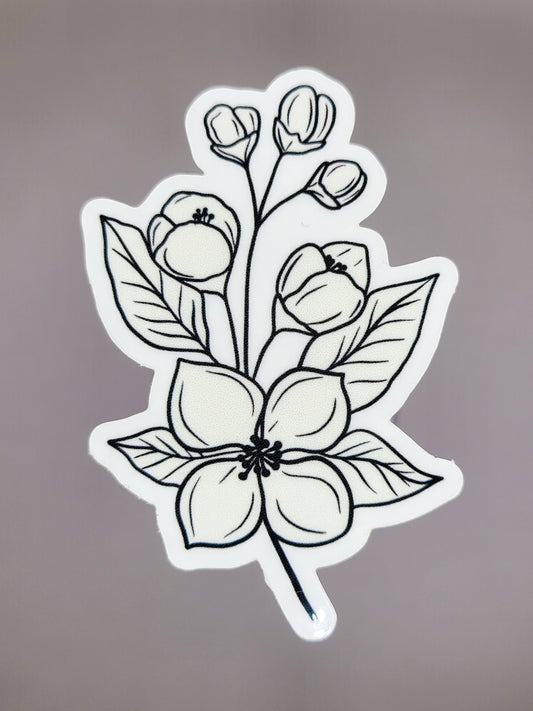 Jasmine Botanical Sticker