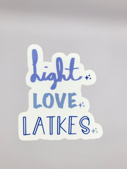 Light, Love, Latkes Sticker