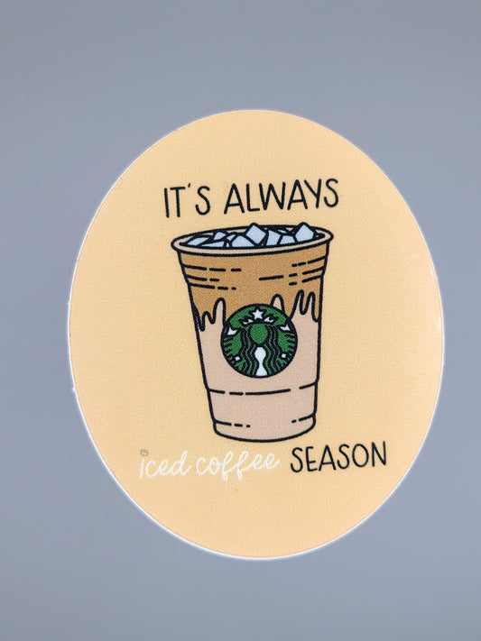 Iced Coffee Season Sticker