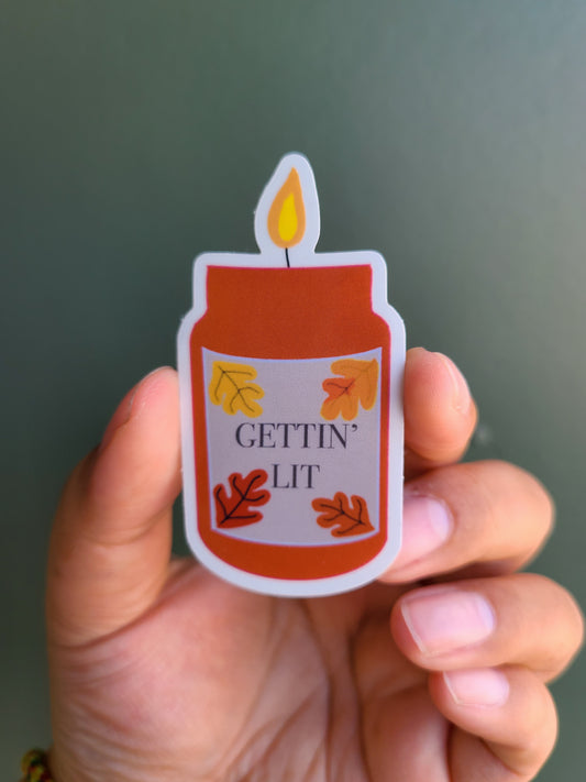 Fall Candle Sticker